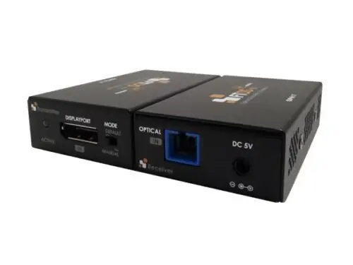 Product image of the Display Port 1.2 Fibre Converter supplied by Bigabox Productions LED Video Processing & Scaling equipment hire