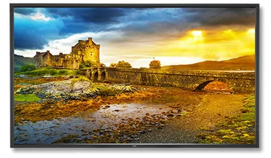 Product image of the NEC 65" 4K X651 Touch Display supplied by Bigabox Productions LED Video Projection & Displays equipment hire